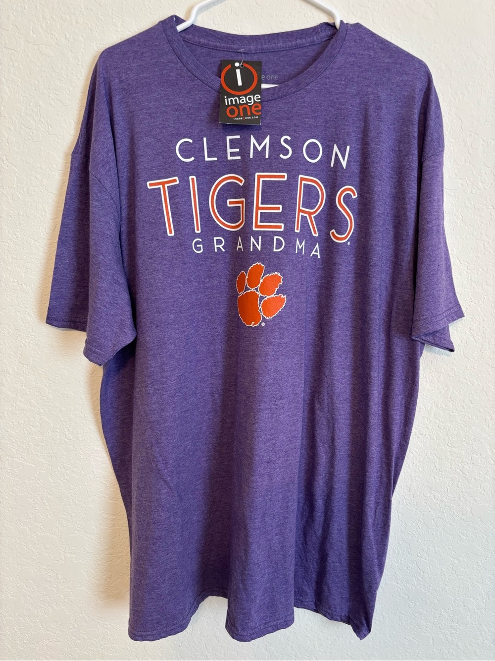 Clemson Tigers Grandma Short Sleeve Tee - Purple